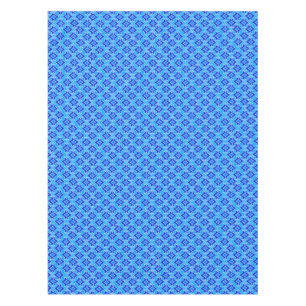 Art Deco Wallpaper Pattern, Cerulean Blue Tablecloth