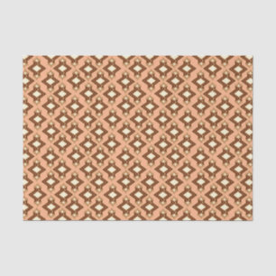 Art Deco Wallpaper Pattern, Coral and Brown Tissue Paper