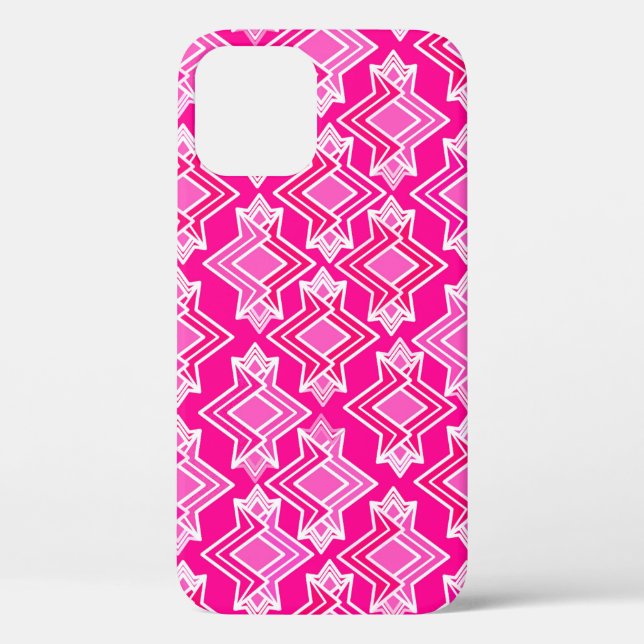 Art Deco Wallpaper Pattern, Fuchsia Pink Case-Mate iPhone Case (Back)
