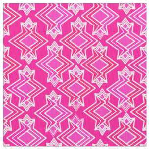 Art Deco Wallpaper Pattern, Fuchsia Pink Fabric