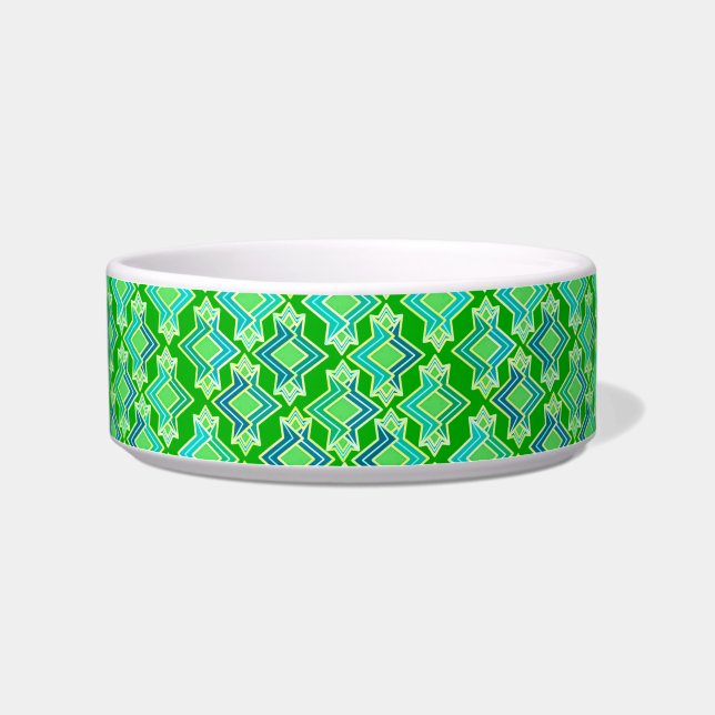 Art Deco Wallpaper Pattern, Jade Green Bowl (Left)