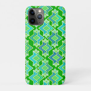 Art Deco Wallpaper Pattern, Jade Green iPhone 11 Pro Case