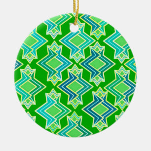 Art Deco Wallpaper Pattern, Jade Green Ceramic Ornament