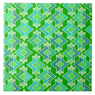 Art Deco Wallpaper Pattern, Jade Green Ceramic Tile