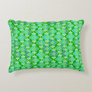 Art Deco Wallpaper Pattern, Jade Green Decorative Cushion