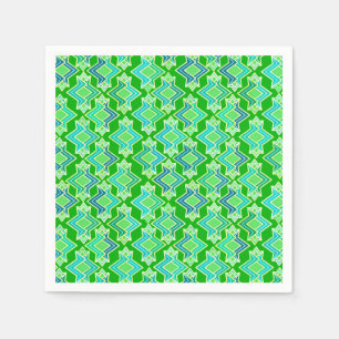 Art Deco Wallpaper Pattern, Jade Green Napkin
