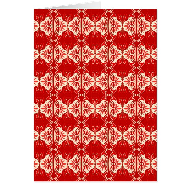 Art Deco wallpaper pattern - red and white (Front)