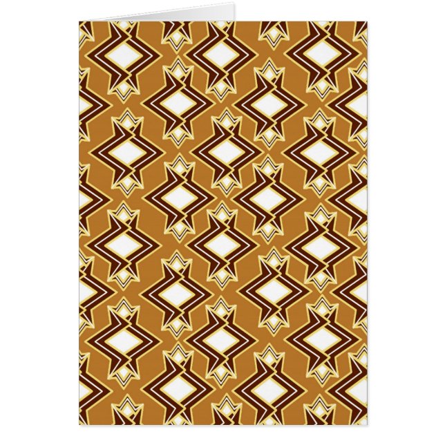 Art Deco Wallpaper Pattern, Tan and Brown (Front)