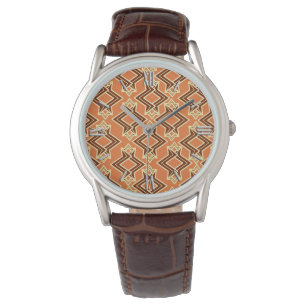 Art Deco Wallpaper Pattern, Terracotta / Rust Watch