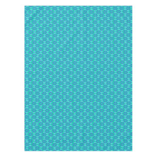 Art Deco Wallpaper Pattern, Turquoise and Cobalt Tablecloth