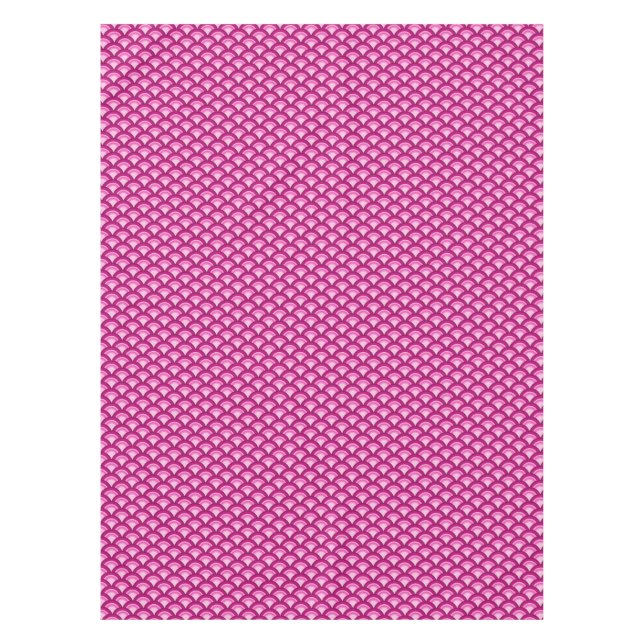Art Deco wave pattern - magenta and pink Tablecloth (Front)