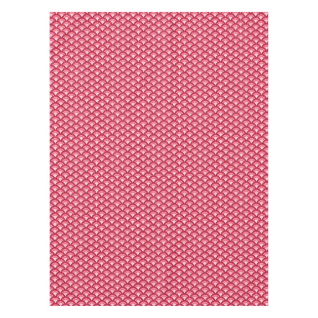 Art Deco wave pattern - red and fuchsia Tablecloth (Front)