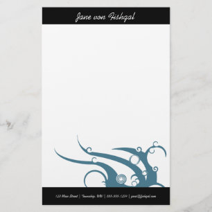 Art Deco Wave Stationery