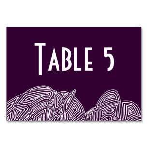 Art Deco Waves Table Number