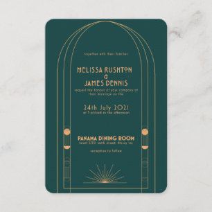Art Deco Weddin Invitation