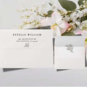 Art Deco Wedding A7 Envelope Elegant Gatsby-Insp