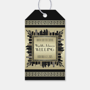 Art Deco Wedding Champagne Gold Gatsby Glamour Gift Tags