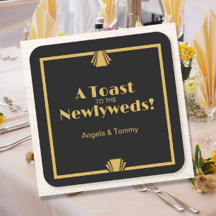 Art Deco Wedding Coasters   Personalised Gatsby