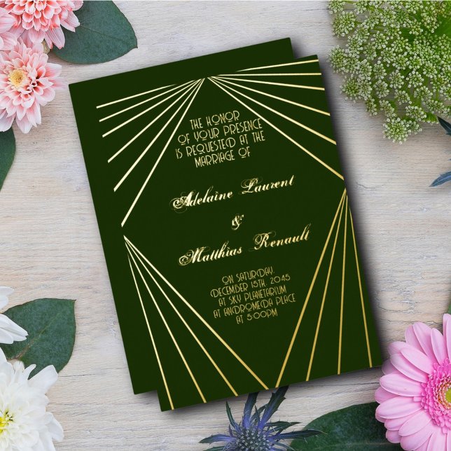 Art Deco Wedding Emerald Green Gold  (Creator Uploaded)