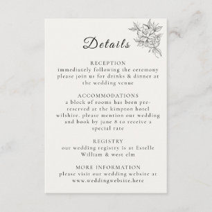 Art Deco Wedding Enclosure Card 