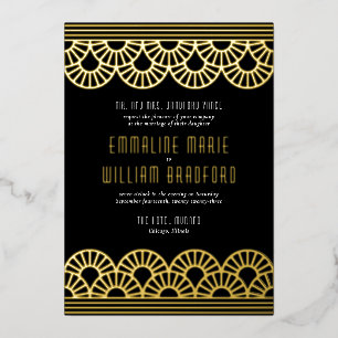 Art Deco Wedding Fan Gold