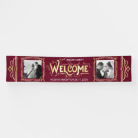 Art Deco Wedding Gold Burgundy Dinner Party