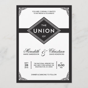 Art Deco Wedding Invitation