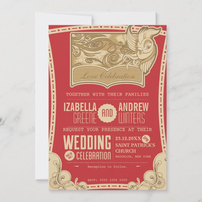 Art Deco Wedding Invitation (Front)