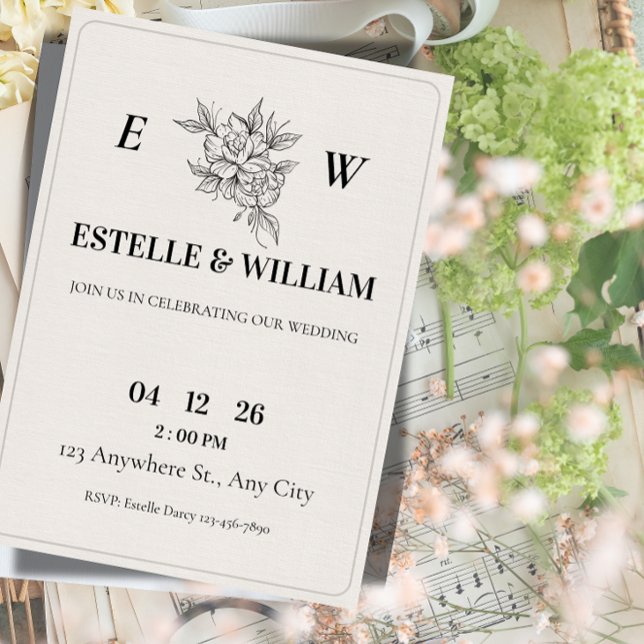 Art Deco Wedding Invitation Template (Creator Uploaded)