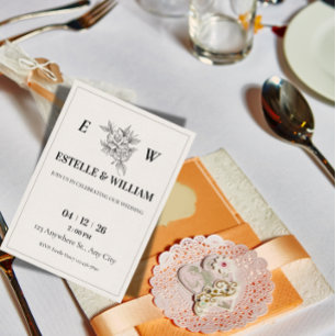 Art Deco Wedding Invitation Template