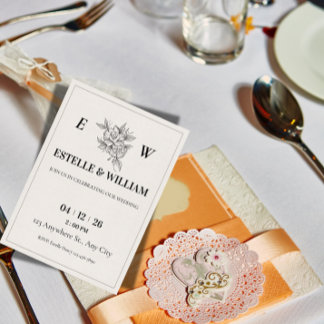 Art Deco Wedding Invitation Template