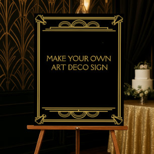 Art Deco Wedding or Party Sign make your own