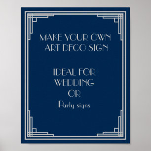 Art Deco Wedding or Party Sign make your own