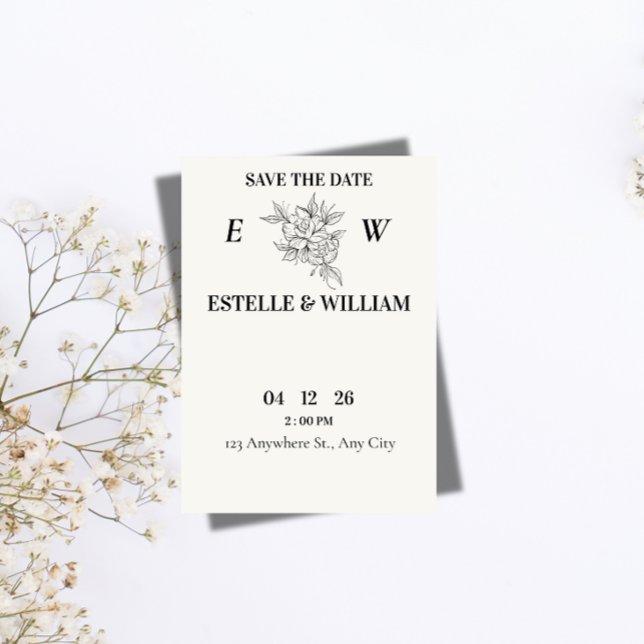Art Deco Wedding Save the Date Card  (Creator Uploaded)