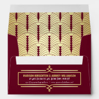 Art Deco Wedding Suite Matching Gold Burgundy