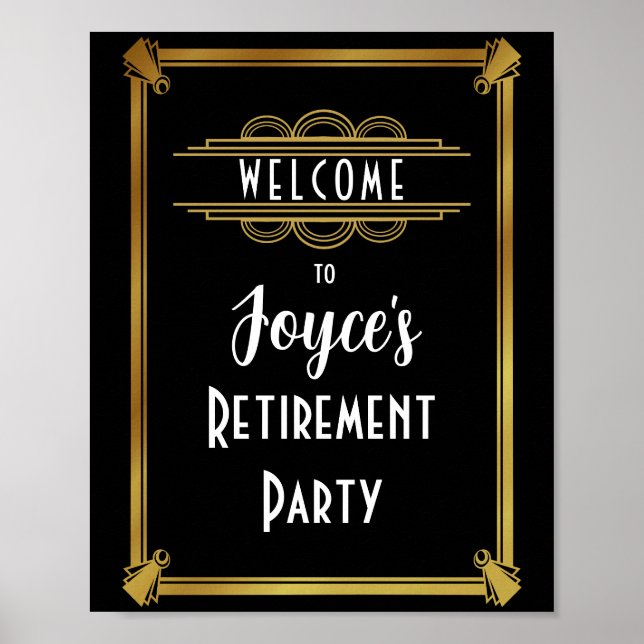 Art deco welcome Poster create your own poster (Front)