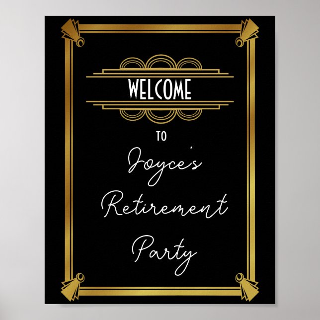 Art deco welcome Poster create your own poster (Front)