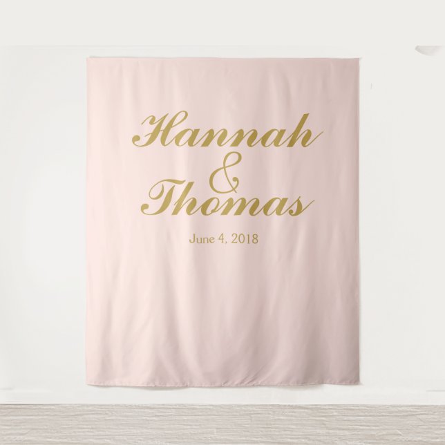 Art deco welcome wedding photo booth back drop tapestry (Front)