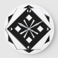Art Deco white on black geometric pattern
