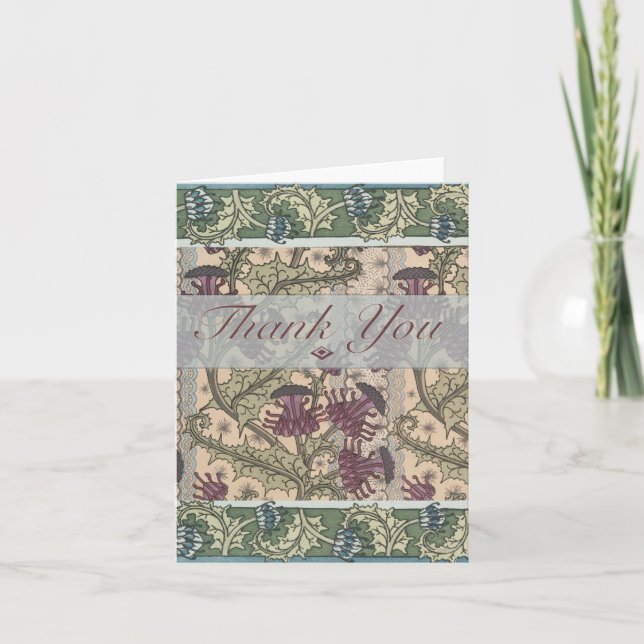 Art Deco Wild Garden Thank You Notes (Front)