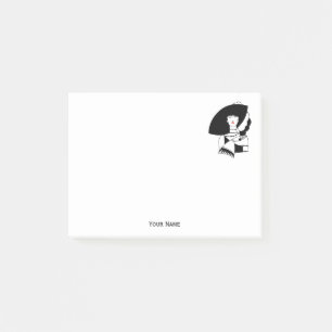 Art Deco Woman In Big Hat Gloves RL Post-it Notes