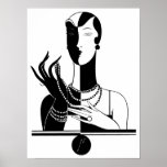 Art Deco Woman Poster<br><div class="desc">Peaceful Dreams has inspirational gifts that you can find on t shirts, iPhone, iPad, iPod touch cases, sleeves and skins. You can also find our gifts on mouse pads, coffee cups, posters, canvas prints, coasters, tiles, pillows, flip flops, magnets and more. We also have girly, trendy, hipster chic, nautical, chevron,...</div>