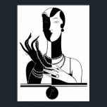 Art Deco Woman Poster<br><div class="desc">Peaceful Dreams has inspirational gifts that you can find on t shirts, iPhone, iPad, iPod touch cases, sleeves and skins. You can also find our gifts on mouse pads, coffee cups, posters, canvas prints, coasters, tiles, pillows, flip flops, magnets and more. We also have girly, trendy, hipster chic, nautical, chevron,...</div>