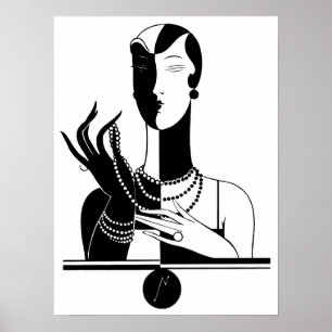 Art Deco Woman Poster
