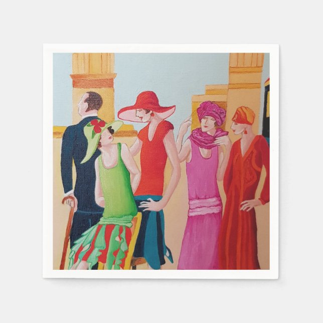 Art Deco Women  Napkin (Front)