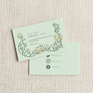 Art decor floral social media business card