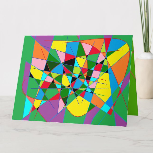 Art decor two patterns and congratulations message card (Front)