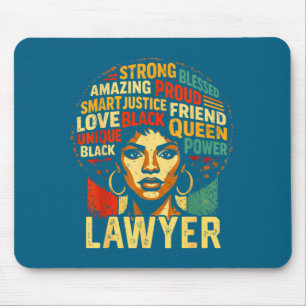 Art Design Lawyer Black History Month Powerful Mouse Pad