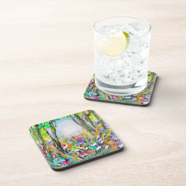 Art design natural coaster set of 6 (Right Side)