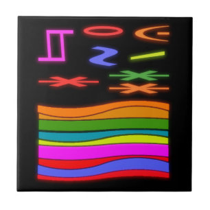 Art design patterned with a black backdrop ceramic tile